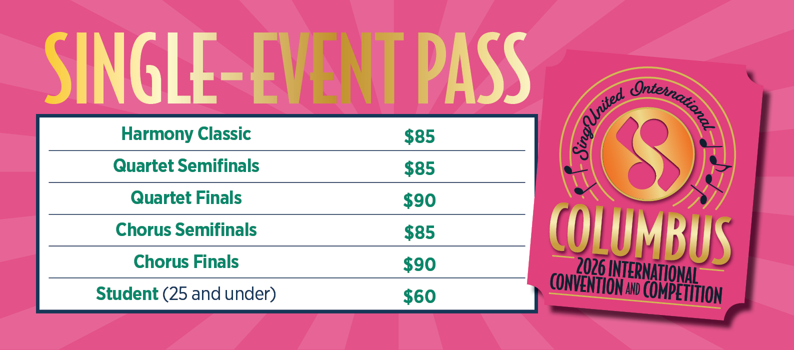 Single-Event Pass Pricing