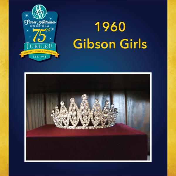 Take a closer look at the 1960 crown, worn by Gibson Girls