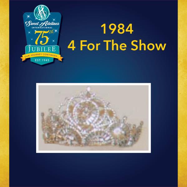 Take a closer look at the 1984 crown, worn by 4 For The Show.