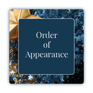 Rising Star Quartet Contest Order of Appearance
